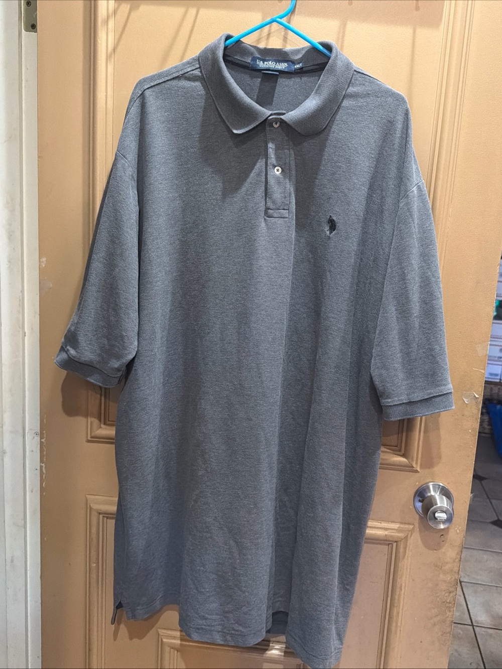 U.S. Polo Assn. Men's Gray Polo Shirt with Embroidered Logo